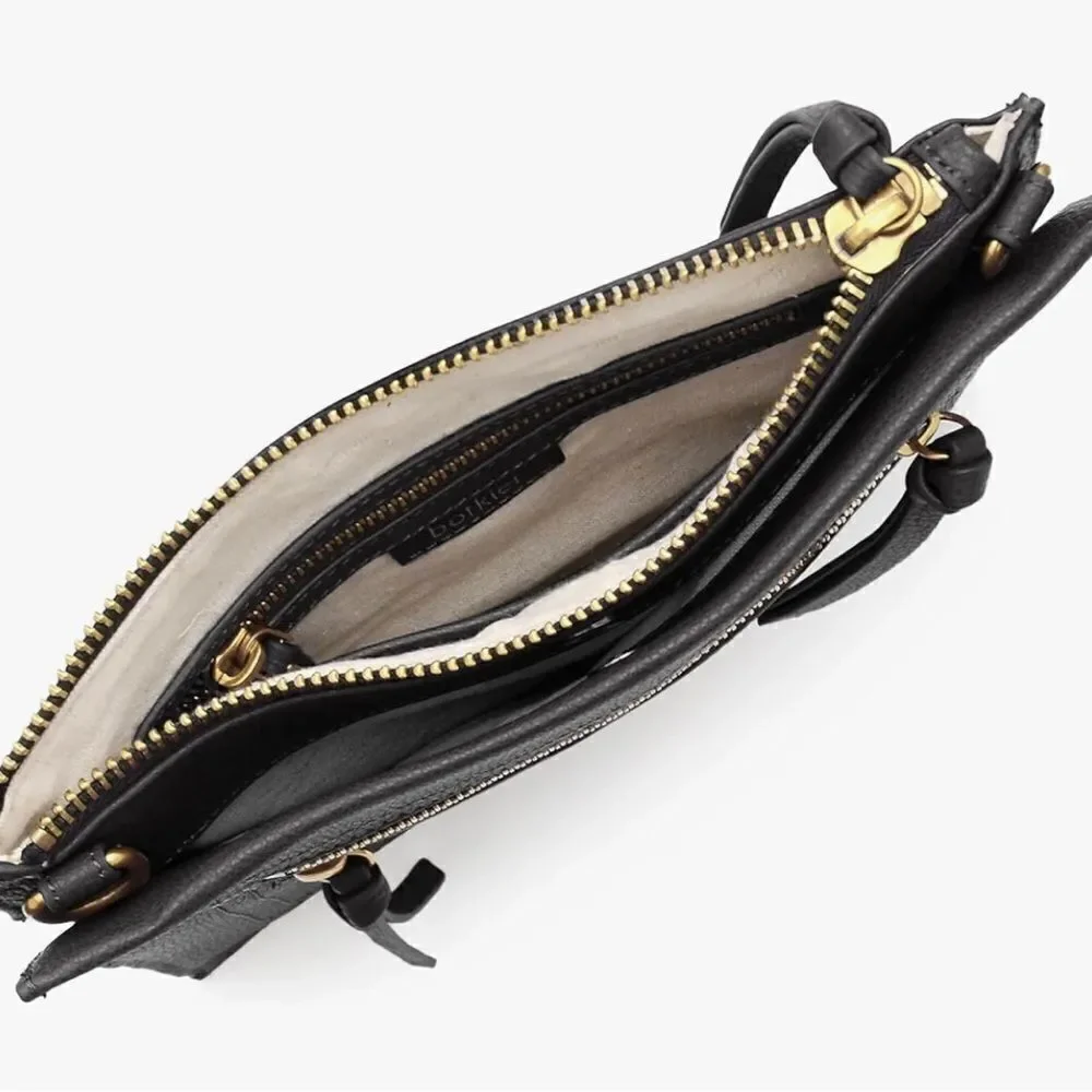 Botkier Chelsea Pebbled Leather Crossbody Bag With Gold Hardware.